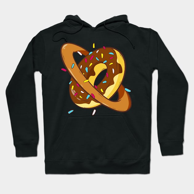 Planet Donut Space Funny Donut Lover Hoodie by Foxxy Merch